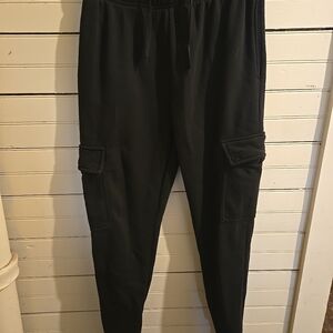 Mens Black Cougar Sport Sweatpants Size XL With 4 Pockets